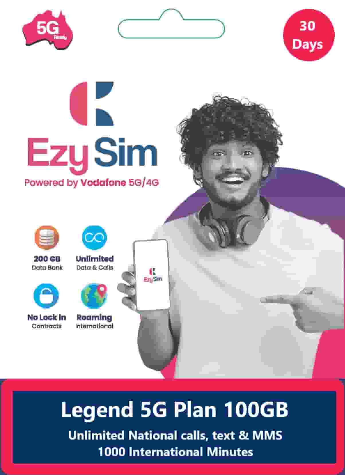 EzySim Legend Plan 100GB